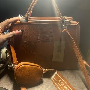 Steve Madden Brown Crossbody Bag with Logo Detail